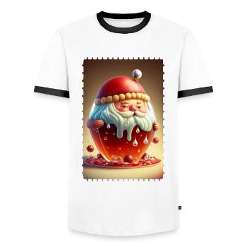 Weihnachtsmann-Gelee - Männer Kontrast-T-Shirt - Weiß/Schwarz - Vorne - AI Model Female 172 light (172cm) & AI Model Male 178 dark (178cm)