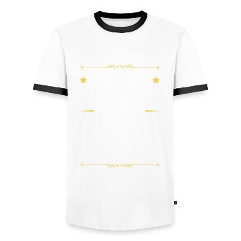 Best Grandma Saying - Men's Ringer Shirt - white/black - Front - AI Model Female 172 light (172cm) & AI Model Male 178 dark (178cm)