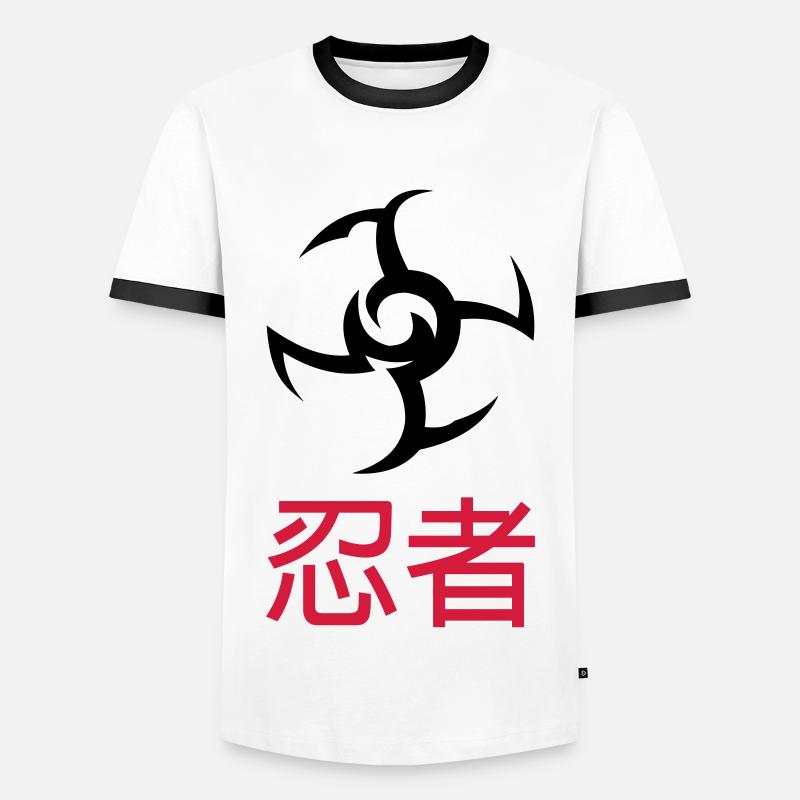 Ninja - Men's Ringer Shirt - white/black