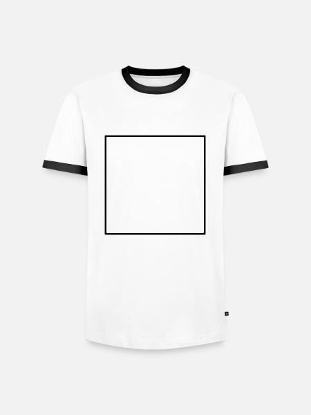 Square - Men's Ringer Shirt - white/black
