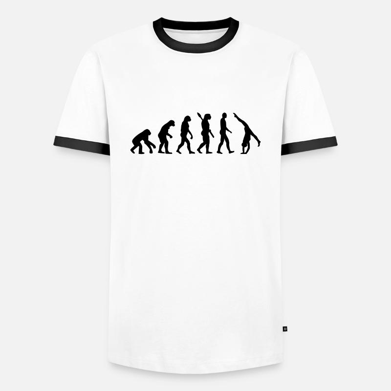 Evolution Gymnastics - Men's Ringer Shirt - white/black