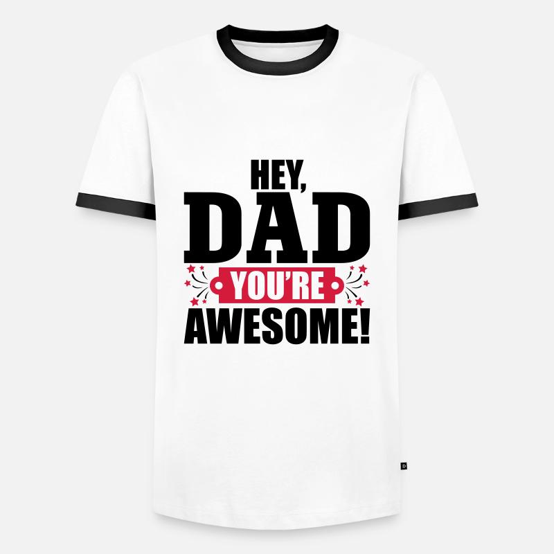 Awesome Daddy - Men's Ringer Shirt - white/black