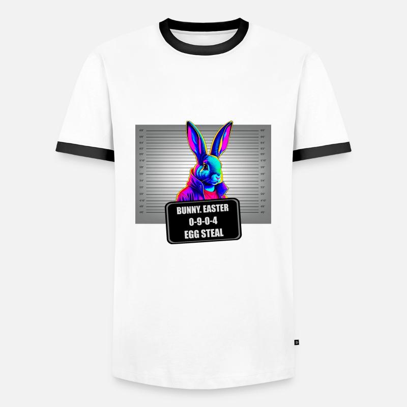 Easter Bunny - Men's Ringer Shirt - white/black