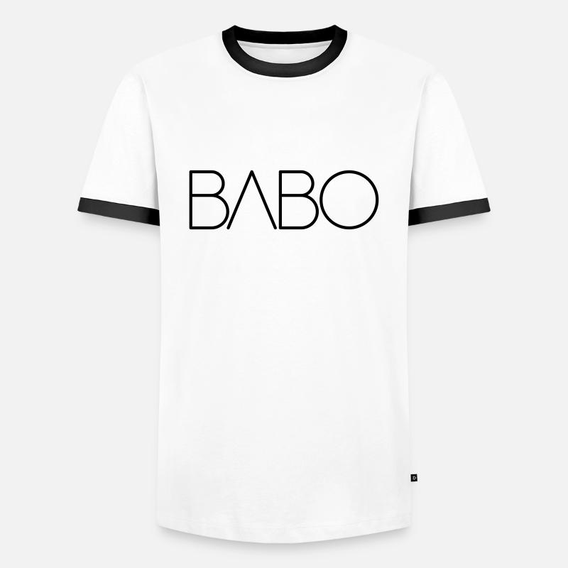 Babo - Men's Ringer Shirt - white/black