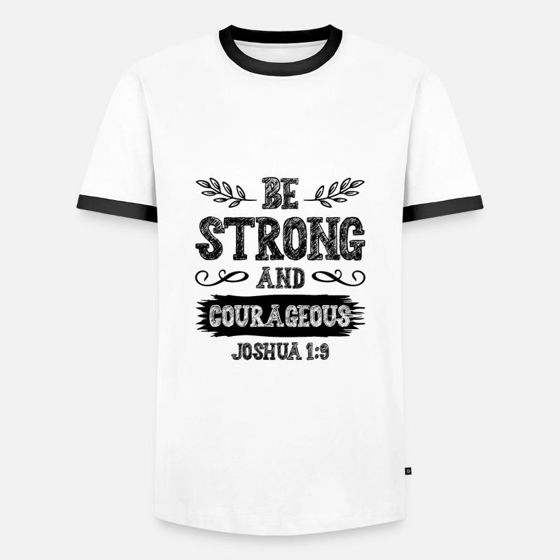 Bibelvers Glaube Spruch - Männer Kontrast-T-Shirt - Weiß/Schwarz