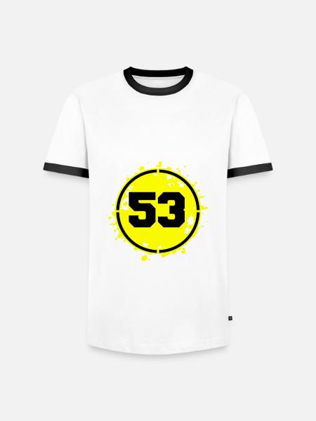 53 Number of blobs - Men's Ringer Shirt - white/black
