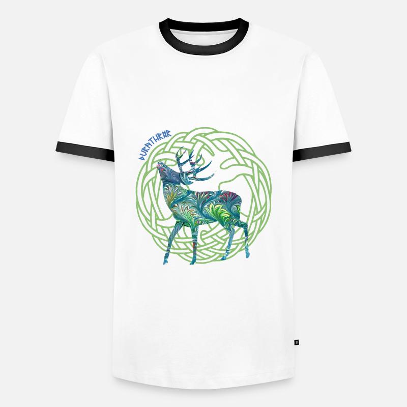 hirsch durathror e 115 - T-shirt contrasté Homme - blanc/noir