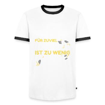 Der Hauptgrund für zu viel Stress Meer - Männer Kontrast-T-Shirt - Weiß/Schwarz - Vorne - AI Model Female 172 light (172cm) & AI Model Male 178 dark (178cm)
