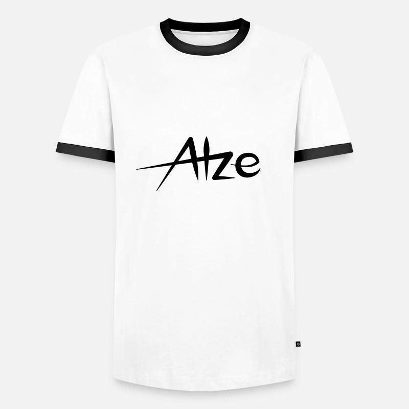 Atze - Men's Ringer Shirt - white/black