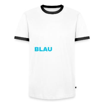 Morgens Müde Abends Blau Biologielehrer - Männer Kontrast-T-Shirt - Weiß/Schwarz - Vorne - AI Model Female 172 light (172cm) & AI Model Male 178 dark (178cm)