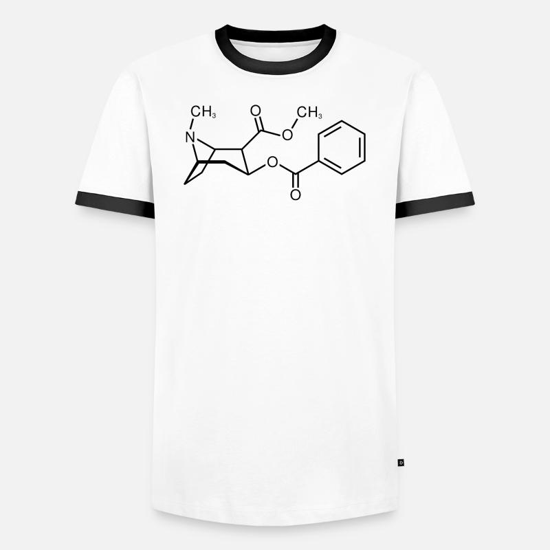 Cocaine molecule structure - Men's Ringer Shirt - white/black