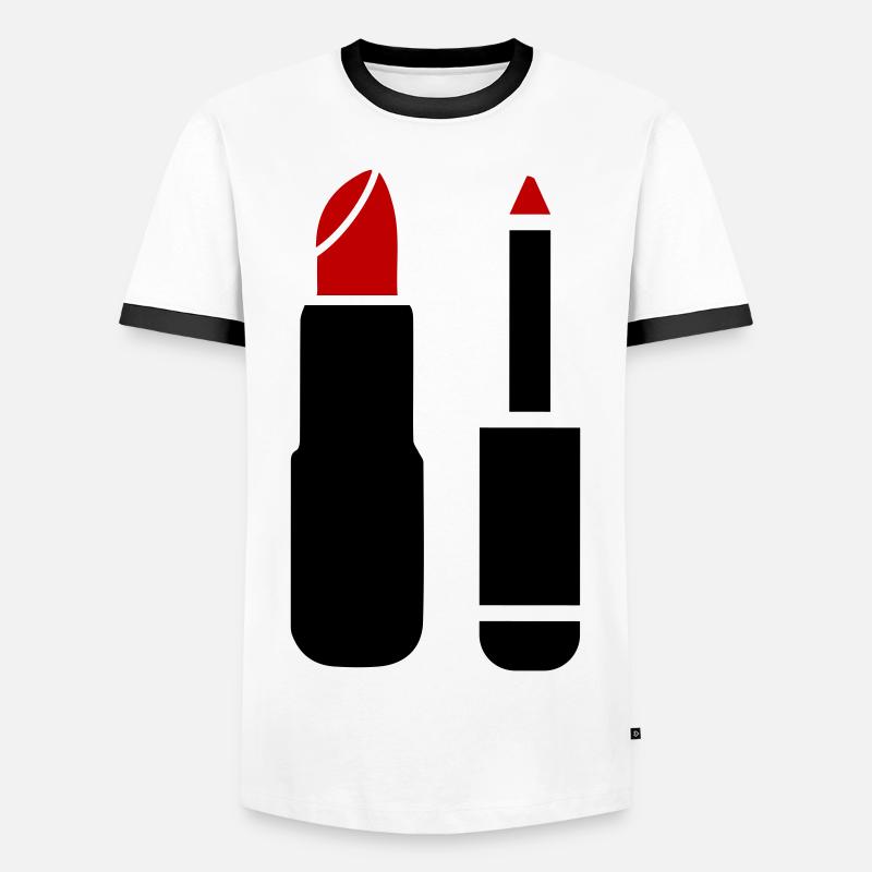 Make Up Cosmetics - Men's Ringer Shirt - white/black