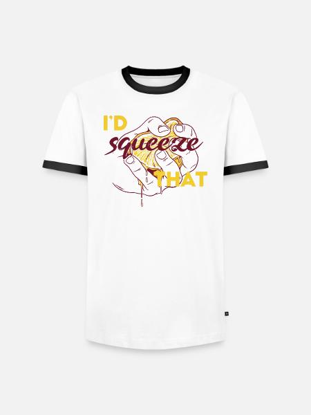 Limonadenstand - I'd squeeze that - Männer Kontrast-T-Shirt - Weiß/Schwarz