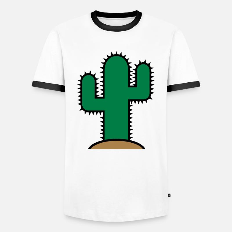 Cactus - Men's Ringer Shirt - white/black