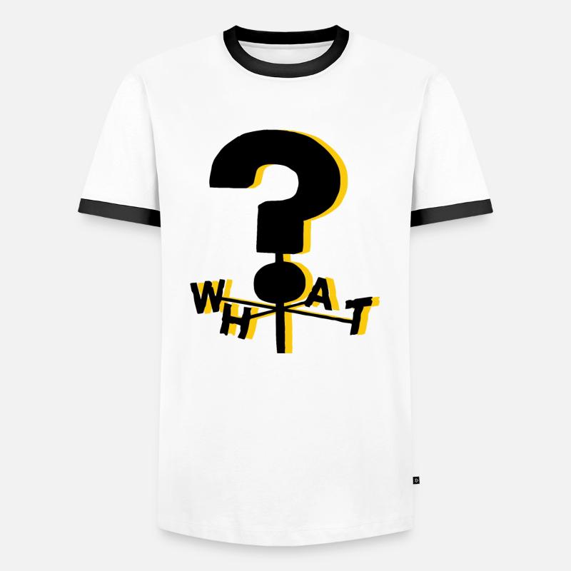 Gravity Falls WHAT? - Men's Ringer Shirt - white/black