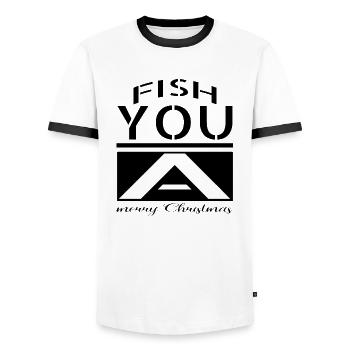 Cool Noël Carolina Idée de cadeau - T-shirt contrasté Homme - blanc/noir - Devant - AI Model Female 172 light (172cm) & AI Model Male 178 dark (178cm)