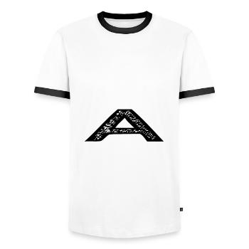 present idea bodybuilding axolotls couples animals - Men's Ringer Shirt - white/black - Front - AI Model Female 172 light (172cm) & AI Model Male 178 dark (178cm)