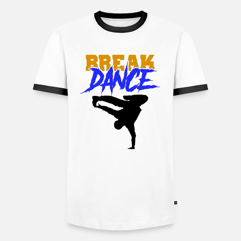 break dance - Männer Kontrast-T-Shirt - Weiß/Schwarz