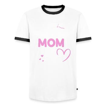 Stolze Seniorin Mama 2024 Abschlussklasse Senior - Männer Kontrast-T-Shirt - Weiß/Schwarz - Vorne - AI Model Female 172 light (172cm) & AI Model Male 178 dark (178cm)
