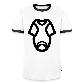 Schicht - Männer Kontrast-T-Shirt - Weiß/Schwarz - Vorne - AI Model Female 172 light (172cm) & AI Model Male 178 dark (178cm)