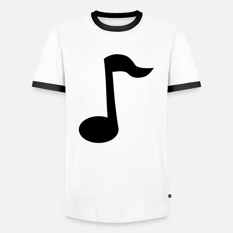 Note - Men's Ringer Shirt - white/black