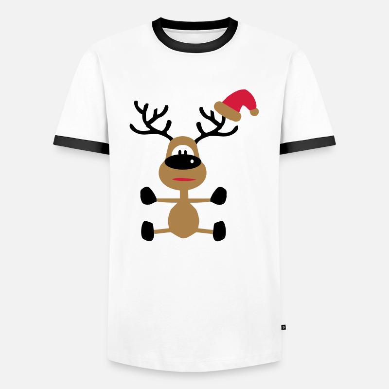 Weihnachten - Männer Kontrast-T-Shirt - Weiß/Schwarz