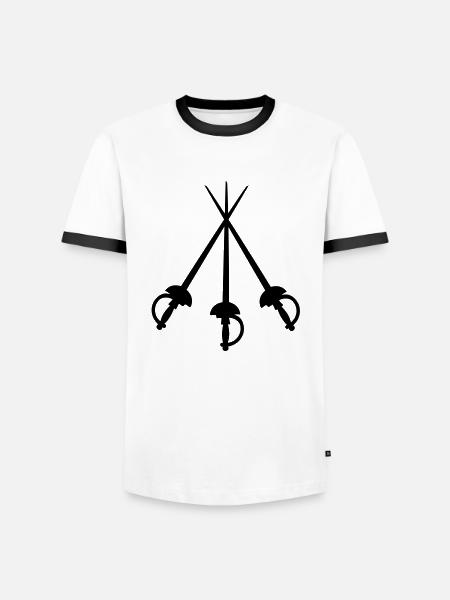 3 Musketeers - Men's Ringer Shirt - white/black