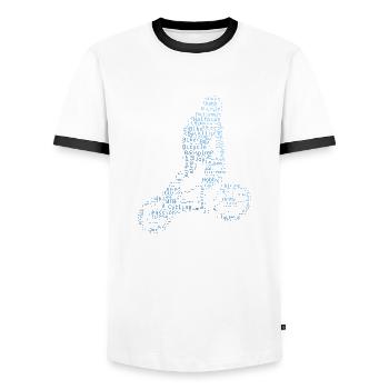 bmx fahrrad bmx jungen Radfahren bmx Damen - Männer Kontrast-T-Shirt - Weiß/Schwarz - Vorne - AI Model Female 172 light (172cm) & AI Model Male 178 dark (178cm)