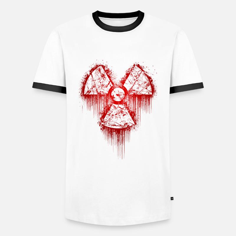 radioactiv nuklear goth cyber punk atom nuke - Männer Kontrast-T-Shirt - Weiß/Schwarz