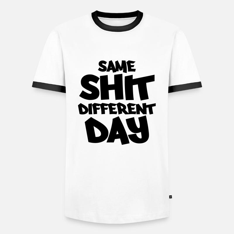 Same shit, different day - Men's Ringer Shirt - white/black