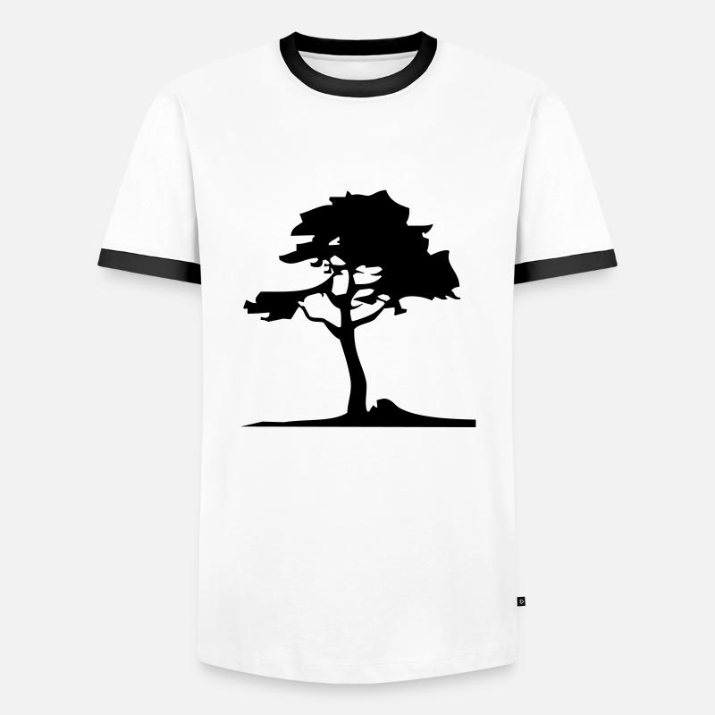 tree - T-shirt contrasté Homme - blanc/noir