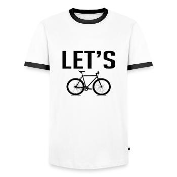 Fahrrad Spruch Bike - Männer Kontrast-T-Shirt - Weiß/Schwarz - Vorne - AI Model Female 172 light (172cm) & AI Model Male 178 dark (178cm)