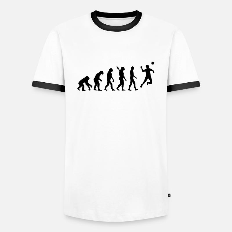 Evolution Fistball - Men's Ringer Shirt - white/black