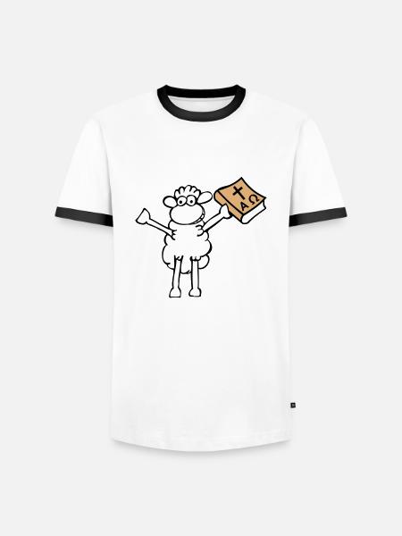 Bible-moutons - T-shirt contrasté Homme - blanc/noir