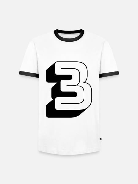 3 - T-shirt contrasté Homme - blanc/noir