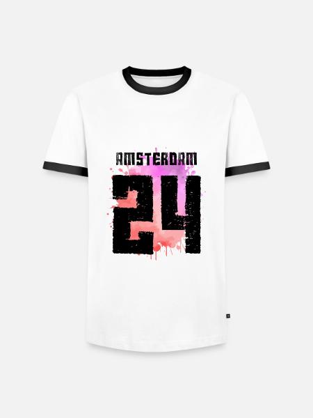 Amsterdam 24 Jersey 2024 Multicoloured - Men's Ringer Shirt - white/black
