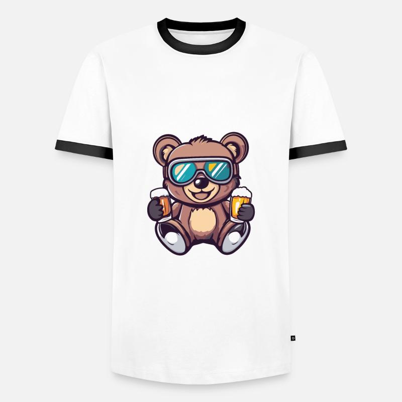 Bär Ski Beer - Men's Ringer Shirt - white/black