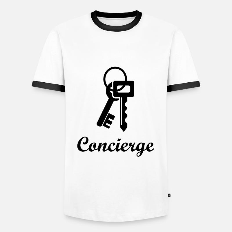 Concierge - Men's Ringer Shirt - white/black