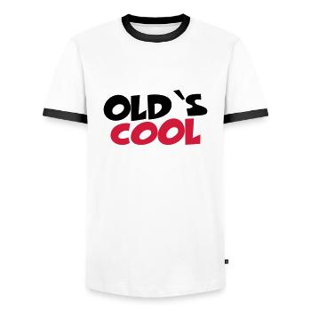 Old's cool - T-shirt contrasté Homme - blanc/noir - Devant - AI Model Female 172 light (172cm) & AI Model Male 178 dark (178cm)
