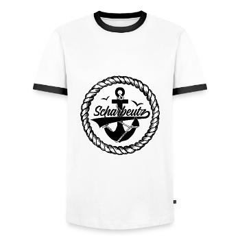 SCHARBEUTZ MER BALTIQUE CÔTE VACANCES - T-shirt contrasté Homme - blanc/noir - Devant - AI Model Female 172 light (172cm) & AI Model Male 178 dark (178cm)