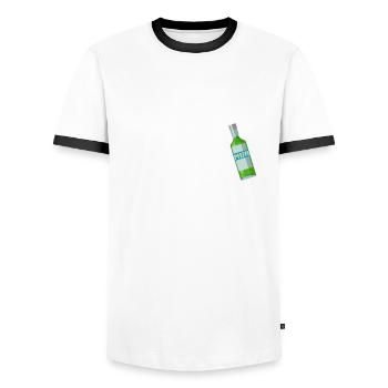 Pfefferminz Likör Pfeffi Vatertag Sauf - Männer Kontrast-T-Shirt - Weiß/Schwarz - Vorne - AI Model Female 172 light (172cm) & AI Model Male 178 dark (178cm)