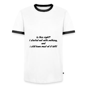 Il ne reste plus rien - T-shirt contrasté Homme - blanc/noir - Devant - AI Model Female 172 light (172cm) & AI Model Male 178 dark (178cm)