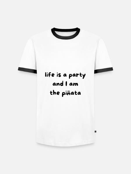Pinata party - Men's Ringer Shirt - white/black