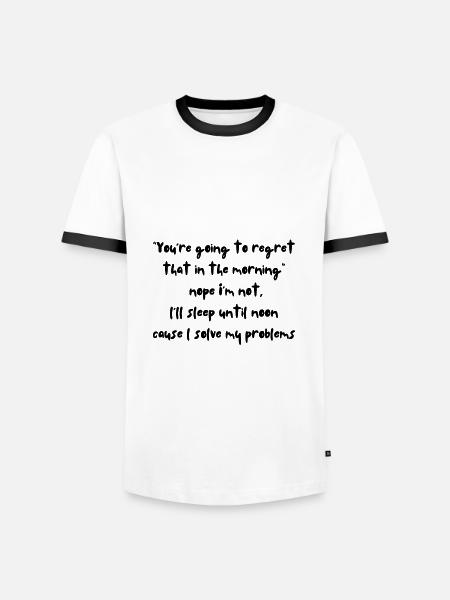 Solving regrets - Men's Ringer Shirt - white/black