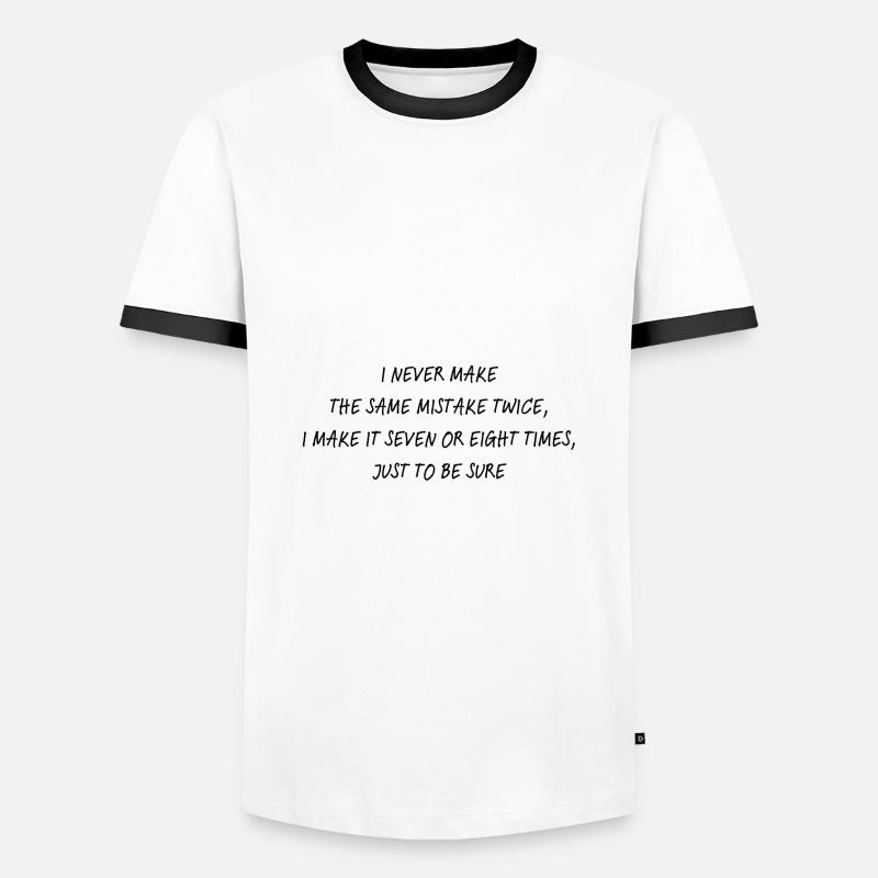 Sichere Fehler - Männer Kontrast-T-Shirt - Weiß/Schwarz
