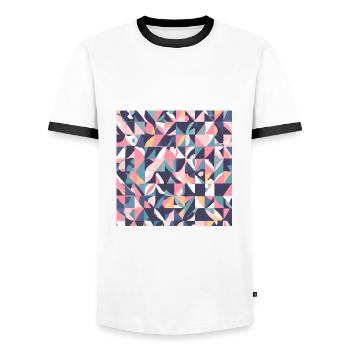 Traummuster 6 - Männer Kontrast-T-Shirt - Weiß/Schwarz - Vorne - AI Model Female 172 light (172cm) & AI Model Male 178 dark (178cm)