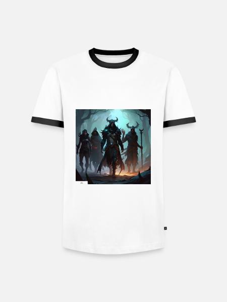 Magier & Zauberer Freunde - Männer Kontrast-T-Shirt - Weiß/Schwarz
