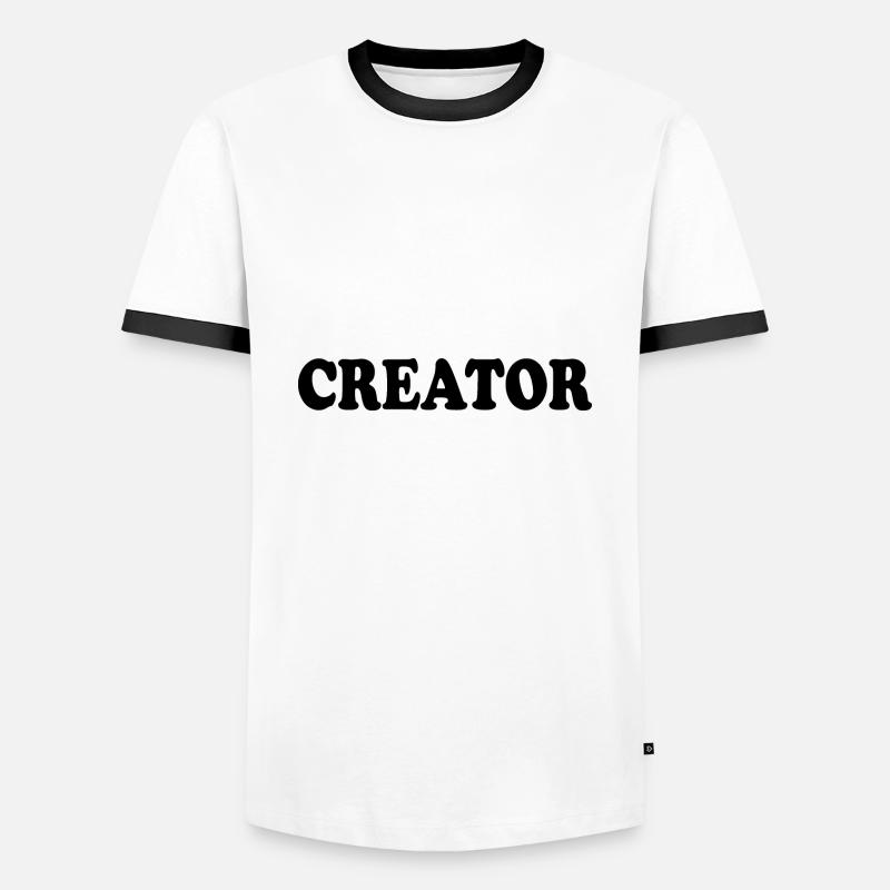 Creator - Men's Ringer Shirt - white/black