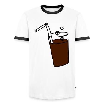 Brause - Männer Kontrast-T-Shirt - Weiß/Schwarz - Vorne - AI Model Female 172 light (172cm) & AI Model Male 178 dark (178cm)