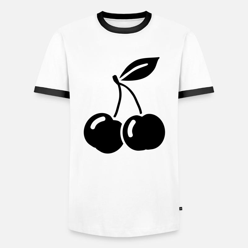 kirschen_ak1 - Men's Ringer Shirt - white/black